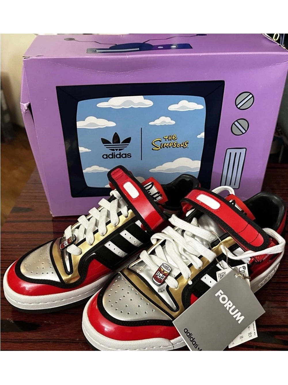 Adidas X The Simpsons Forum 84 Low Simpsons Duff Beer H05801 (U.S Men Size 6.5)